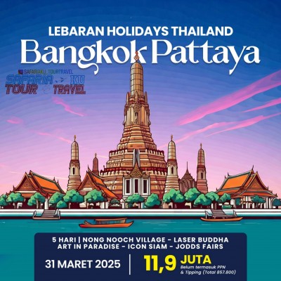 Bangkok Pattaya 05 Hari / 04 Malam Maret 2025
